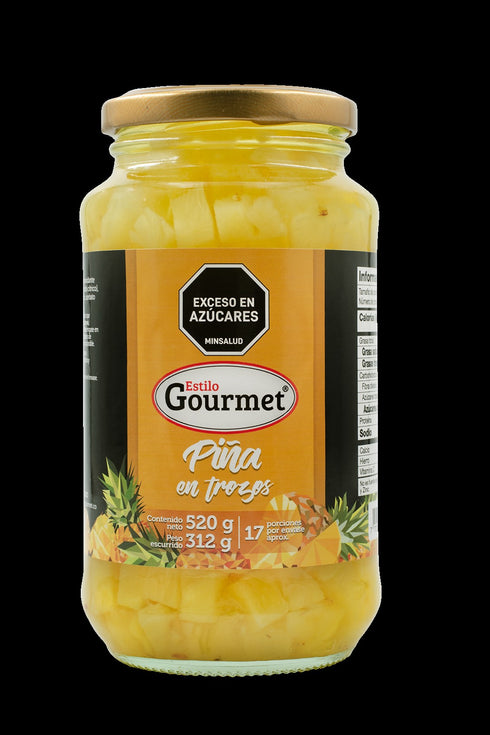 PIÑA ESTILO GOURMET 520G TROZOS